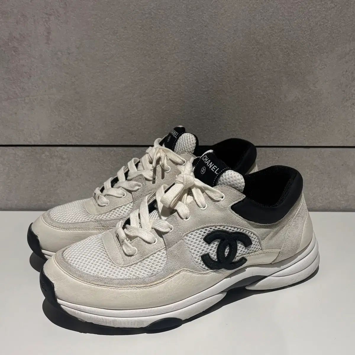 正規品/42 CHANEL シャネル CCロゴ テニス スニーカー