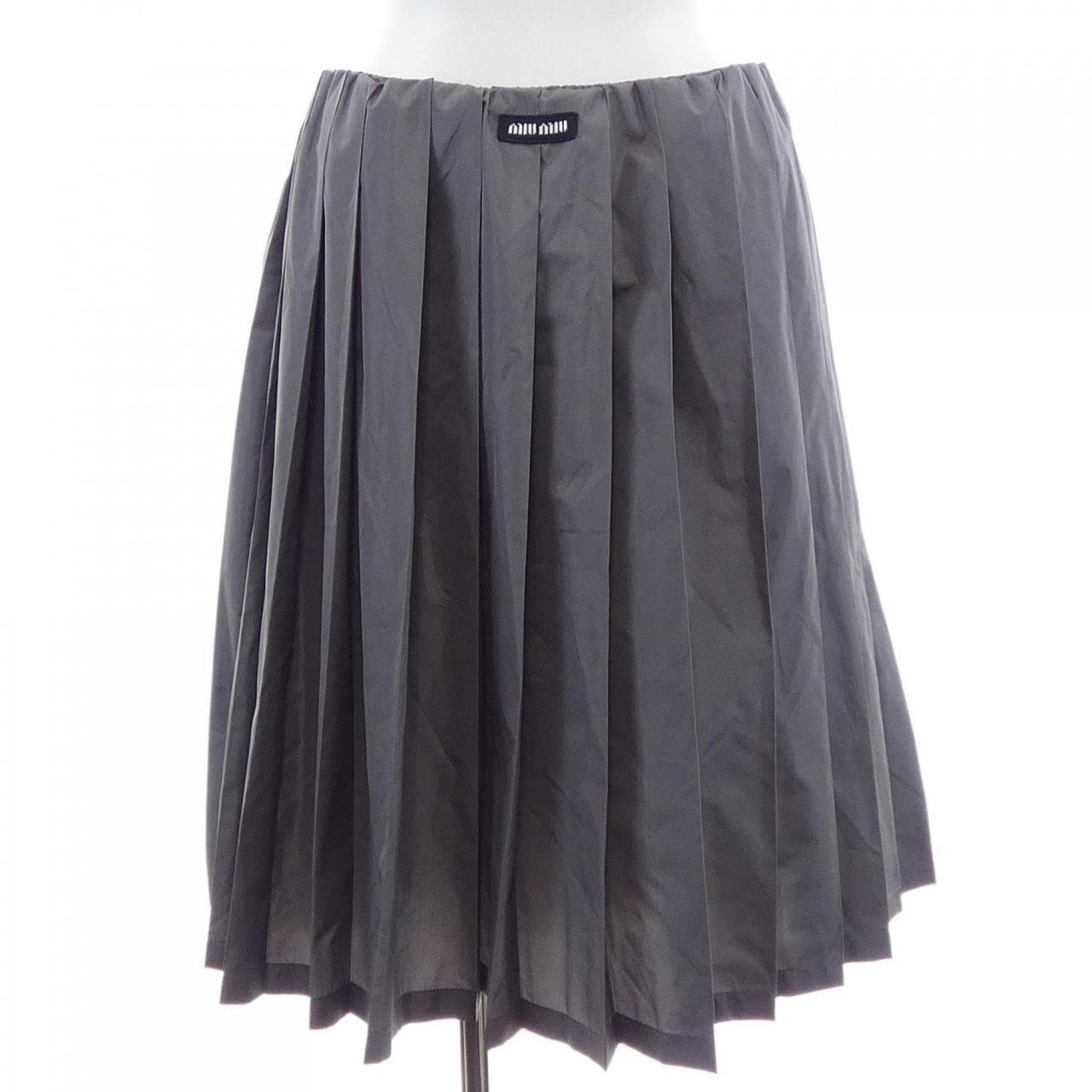 ミュウミュウ MIU MIU テクニカルシルク スカート MIU MIUロゴ MG2467 SOOO 121G スカート