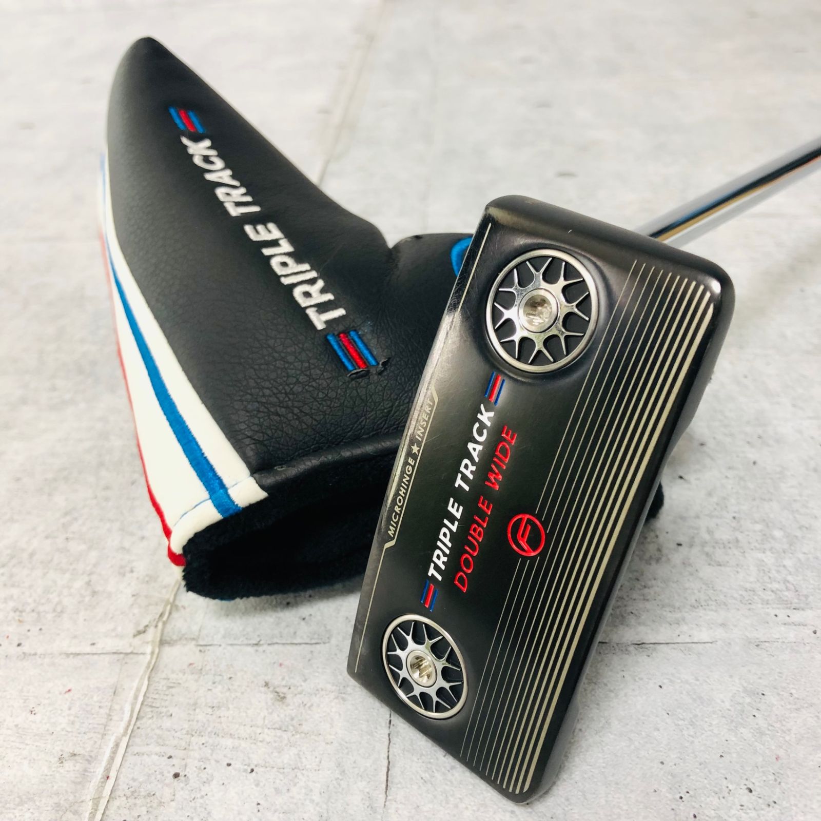 美品 ODYSSEY オデッセイ TRIPLE TRACK トリプルトラック DOUBLE WIDE ダブルワイド 33.5インチ レディース ゴルフ クラブ パター 単品 初心者 入門