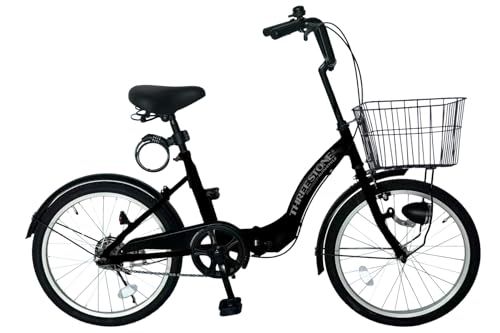 ☆新品☆THREE STONE 折りたたみ自転車 自転車 20インチ TS20MB シングルギア カゴ ライト ワイヤーロック錠 プレゼント 通勤 通学 街乗り