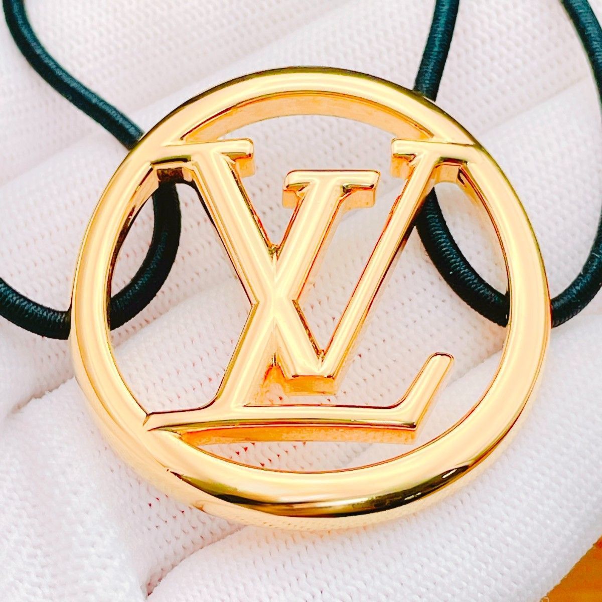 ルイヴィトン LV ヘアゴム エラスティック ルイーズ M00760 ◇ルイヴィトン◇清掃消毒済 LOUIS VUITTON M00760 エラスティック