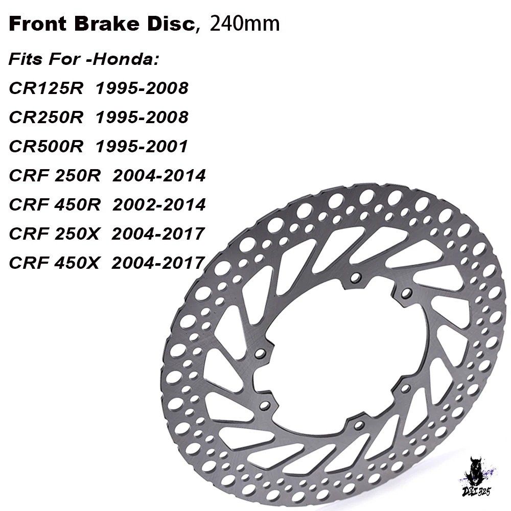 ホンダ CRF250R CRF450R CR125R 250R 500R 用 フロントブレーキディスク 240mm