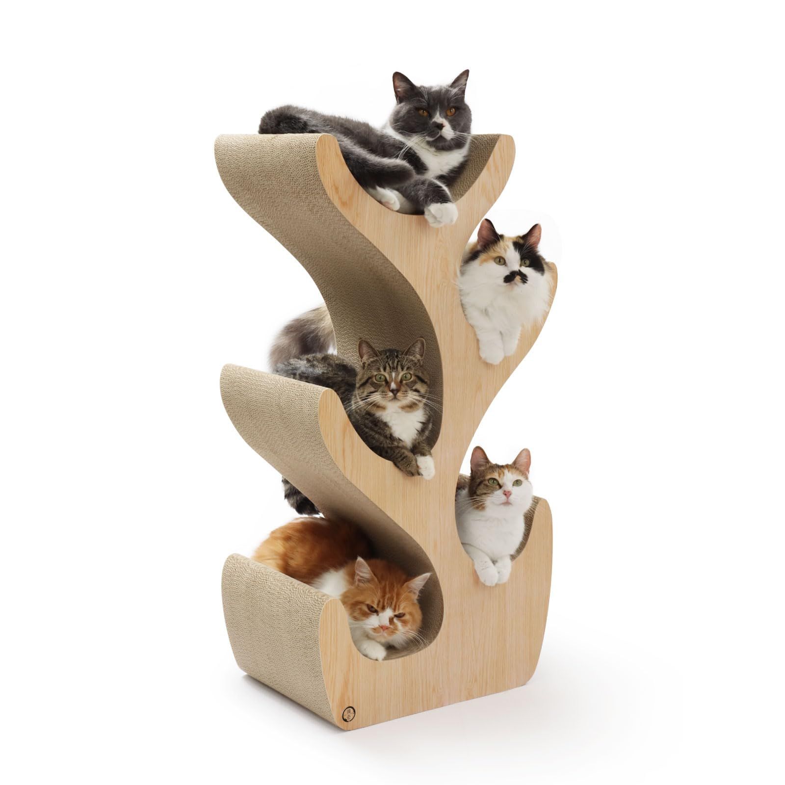 猫壱 キャットツリー レギュラー ライトブラウン 爪研ぎ キャットタワー