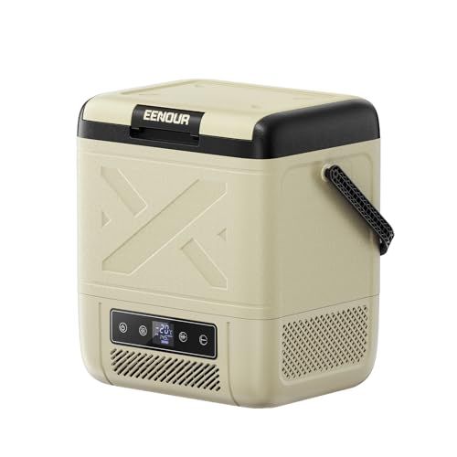【±1℃均一冷却・フラット庫内】EENOUR 車載冷蔵庫 C20 20L -20℃?20℃ バッテリー内蔵可能 コンプレッサー式 サブ冷蔵庫 4WAY電源対応 AC100V DC12V/24V ポータブル冷蔵庫 電池 コードレス式 急速冷凍 9854fd70