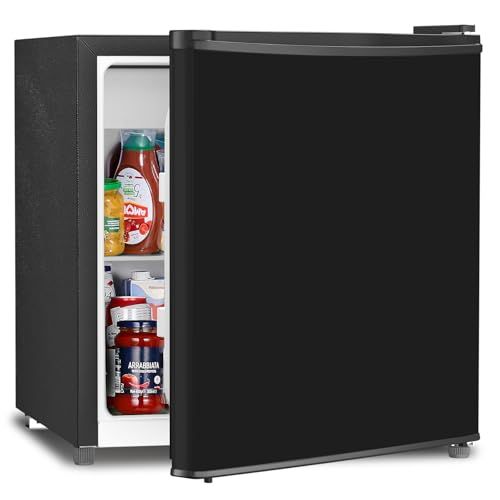 ☆新品☆冷蔵庫 小型 46L 幅43.5cm 右開き 1ドア 直冷式 静音 アパート/寮/オフィス用 ブラック