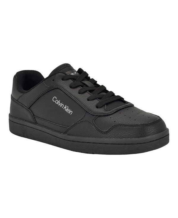 カルバンクライン メンズ シューズ スニーカー レース Calvin Klein Mens Landy Round Toe Lace Up Sneakers Black ブラック