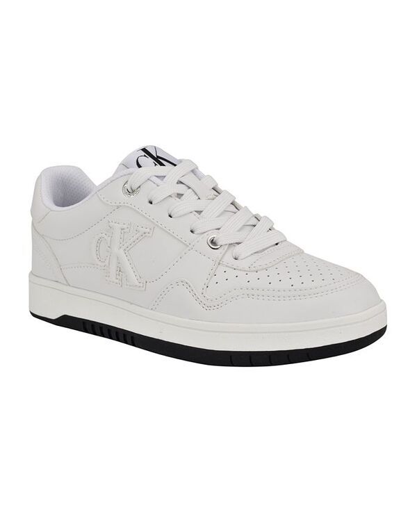 カルバンクライン レディース シューズ スニーカー レース ロゴ Calvin Klein Womens Henlea Logo LaceUp Casual Sneakers White ホワイト