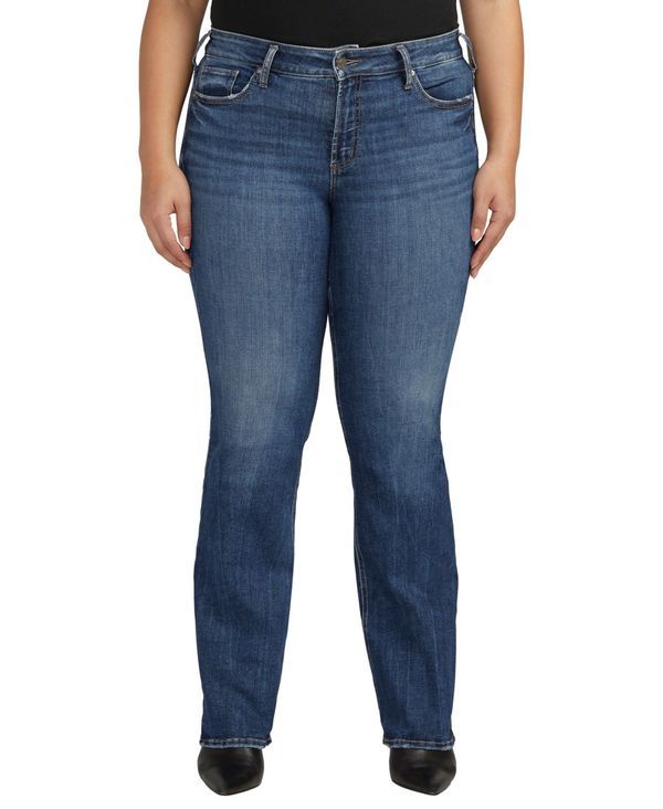 シルバー ジーンズ レディース ボトムス デニムパンツ ブーツカット プラスサイズ ブーツ Silver Jeans Co Plus Size Suki Mid Rise Slim Bootcut J