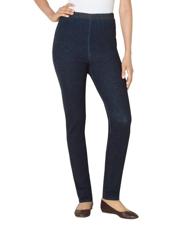 ウーマン ウィズイン レディース ボトムス カジュアルパンツ デニム Woman Within Womens Within Fineline Denim Jegging Indigo インディゴ