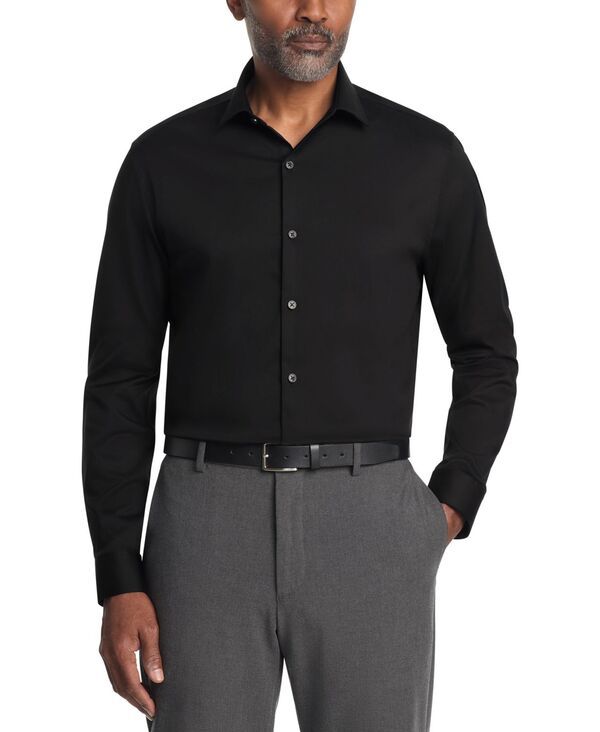 ケネスコール メンズ トップス シャツ スリムフィット Kenneth Cole Reaction Mens Slim Fit Stretch Dress Shirt Black ブラック