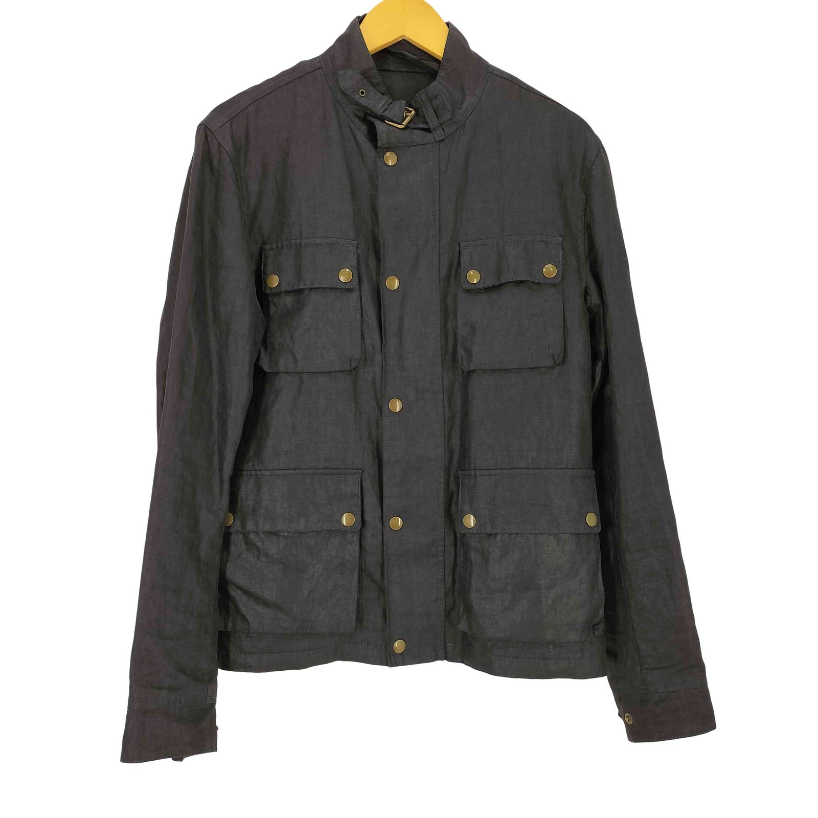 ベルスタッフ Belstaff リネン100％ サイドアジャスター コーティング 