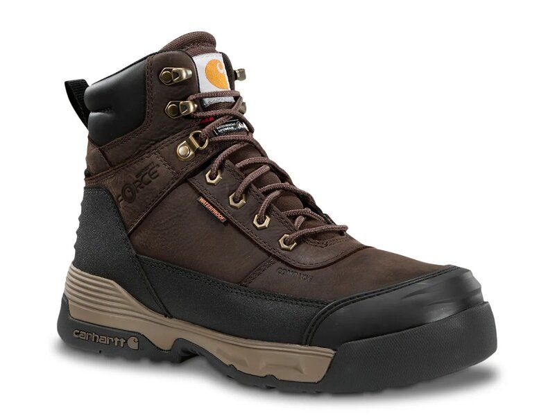 カーハート メンズ シューズ ブーツ・レインブーツ Carhartt Force HD 6 Waterproof Insulated Work Boot Mens Dark Brown ブラウン