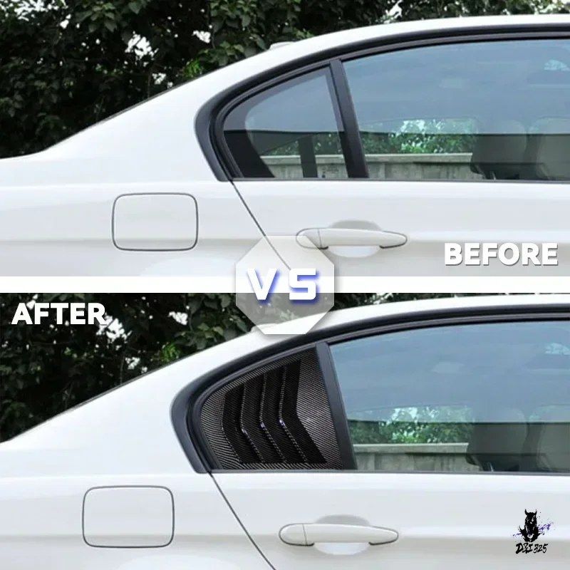 BMW 3シリーズ E90 2005-2012 リアウィンドウシャッタートリム ルーバーカバー 2個