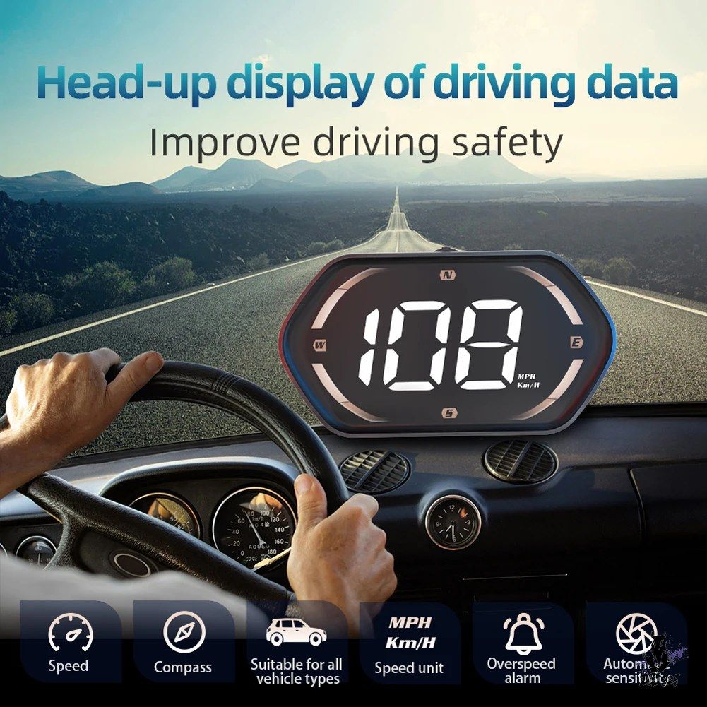 ユニバーサル GPS スピードメーター HUD デジタル表示 全車対応