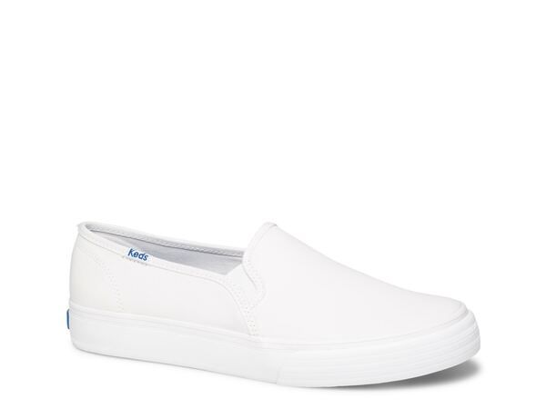 ケッズ レディース シューズ スニーカー Keds Double Decker SlipOn Sneaker Womens White Leather ホワイト