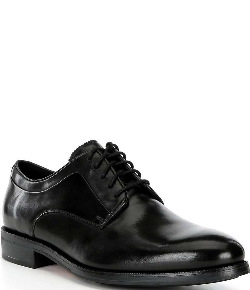 コールハーン メンズ シューズ ドレスシューズ オックスフォード レザー Cole Haan Mens Dean Grand Leather Plain Toe Oxfords BlackCH Nat