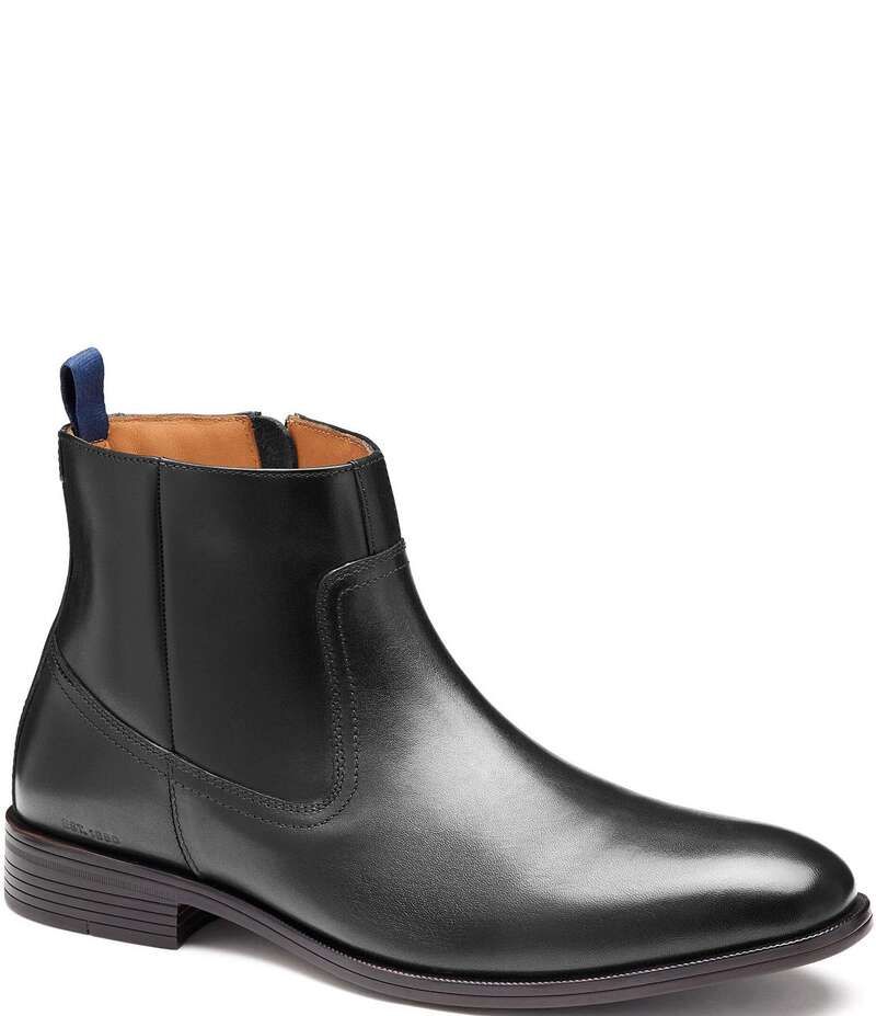 ジョンストンアンドマーフィー メンズ シューズ ブーツ・レインブーツ チェルシー ブーツ レザー Johnston Murphy Mens Reeve Leather Chelsea Zip Boot
