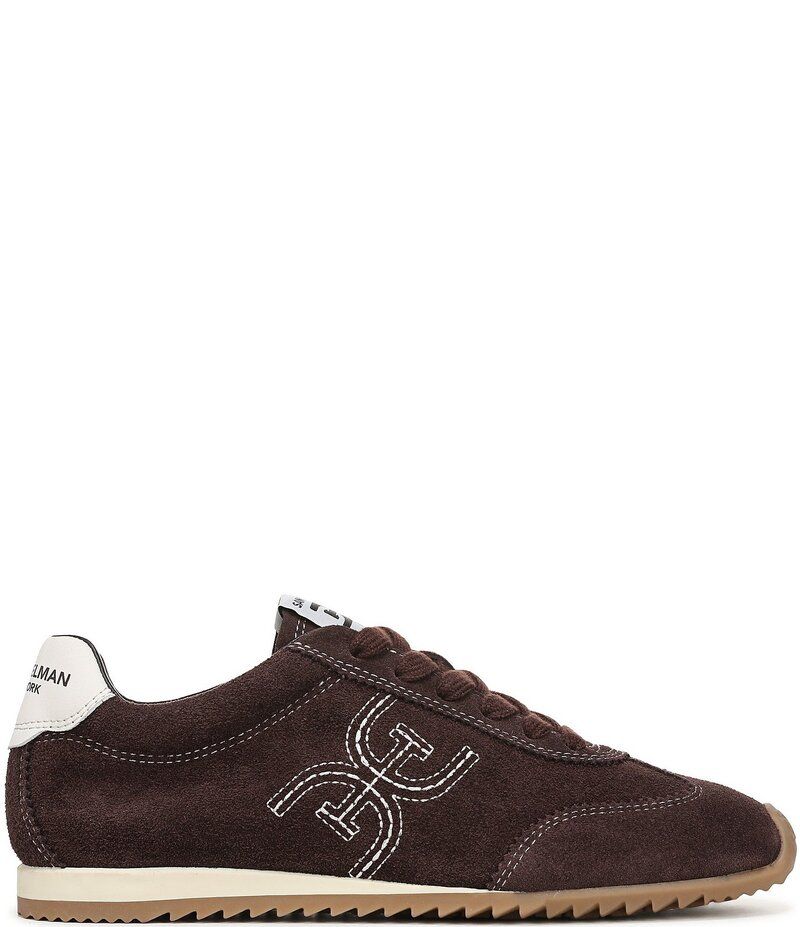 サムエデルマン レディース ボトムス カジュアルパンツ スニーカー スエード レース ロゴ Sam Edelman Isella Suede Logo Lace Up Sneakers Cafe No