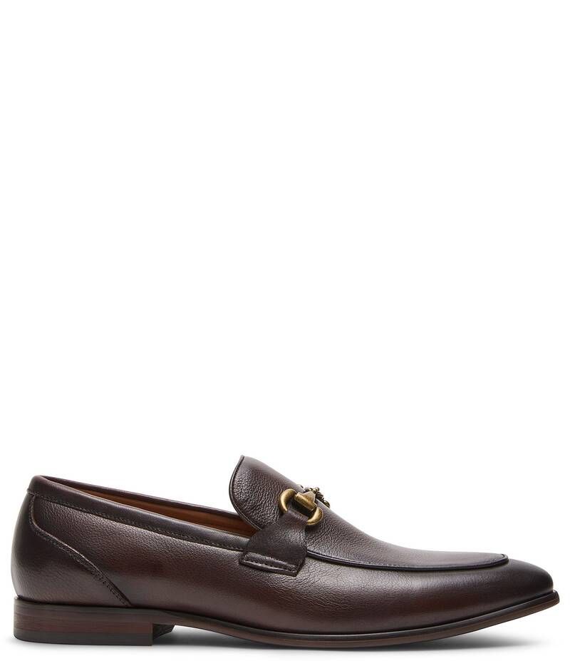 スティーブ マデン メンズ シューズ スリッポン・ローファー レザー ローファー Steve Madden Mens Jayshan Leather Bit Buckle Dress Loafers