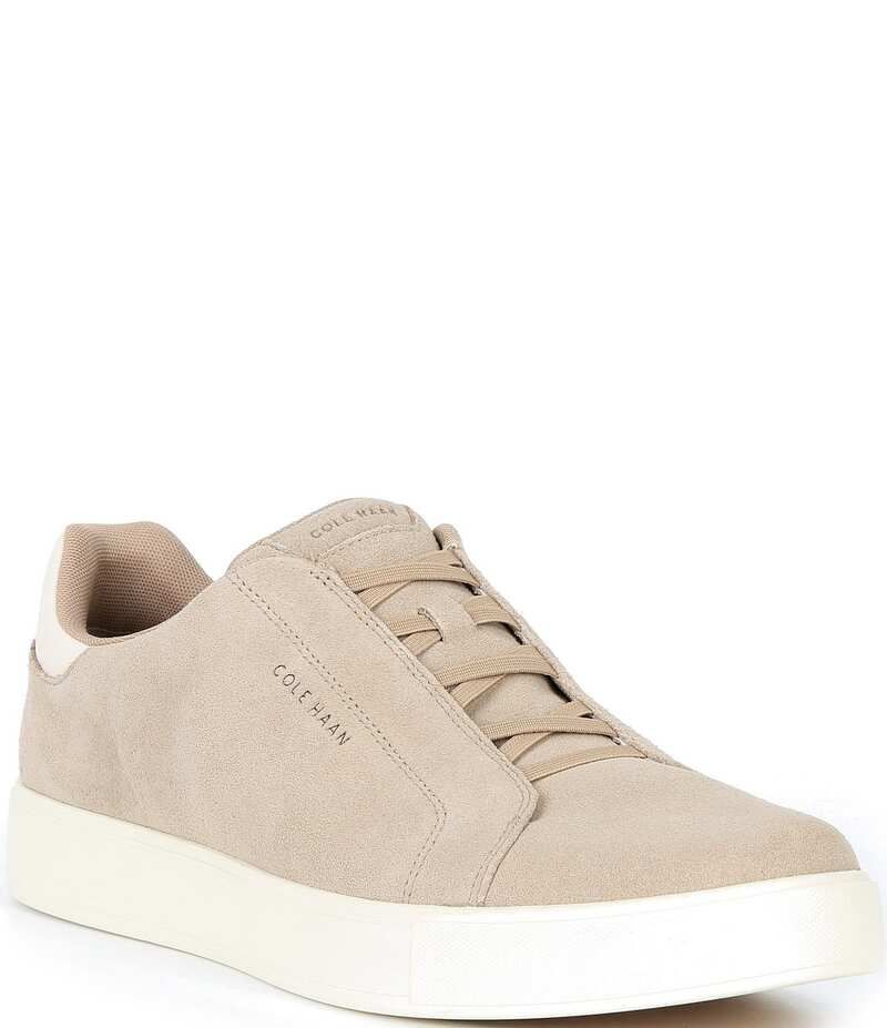 コールハーン メンズ シューズ スリッポン・ローファー スニーカー スエード Cole Haan Mens GrandPro Luxe Suede Slip On Sneakers Birch Bei