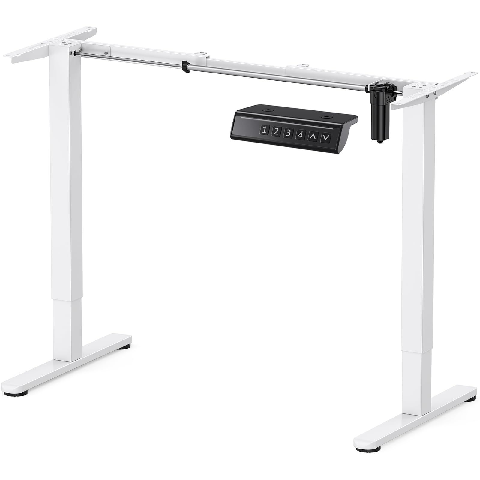 【新品】ErGear 電動 昇降式デスク 脚のみ スタンディングデスク 72-118cm高さ調節可能 耐荷重80kg 4パターン高さメモリー機能 上下自動昇降 衝突検知 静音 収納フック付き パソコンデスク 机 pcデスク オフィスデスク 作 4b17f584