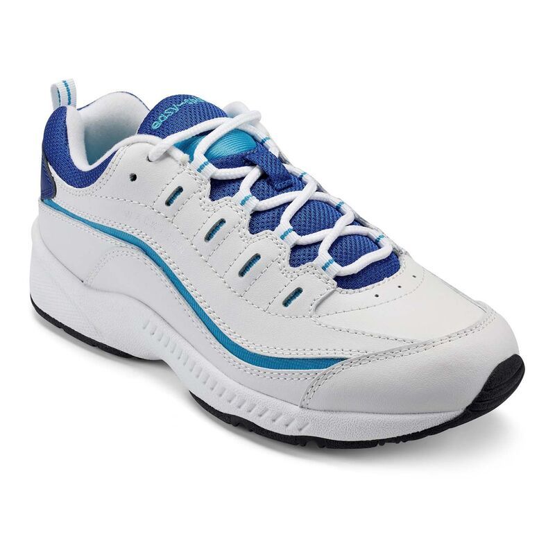 イージースピリット レディース シューズ スニーカー Easy Spirit Romy Womens Fashion Walking Sneakers White Cyan Blue ホワイト