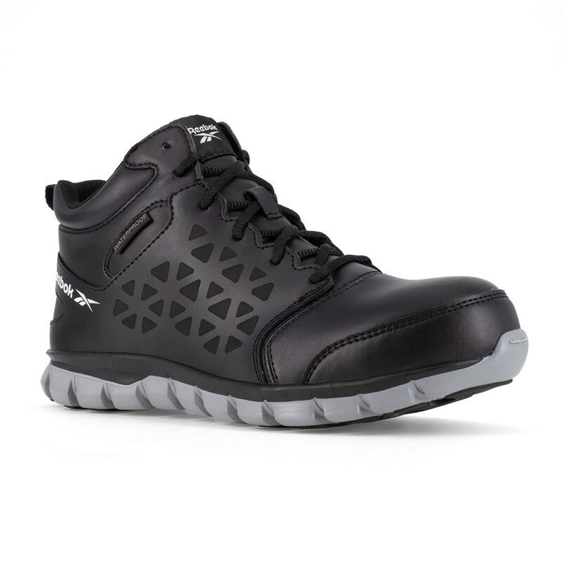 リーボック メンズ シューズ スニーカー ブーツ Reebok Work Mens Waterproof Sublite Cushion Composite Toe Boots Black ブラック