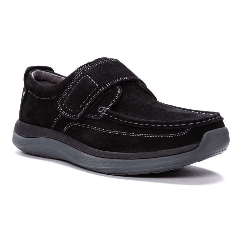 プロペット メンズ シューズ スリッポン・ローファー レザー Propet Porter Mens Leather Loafer Shoes Black ブラック