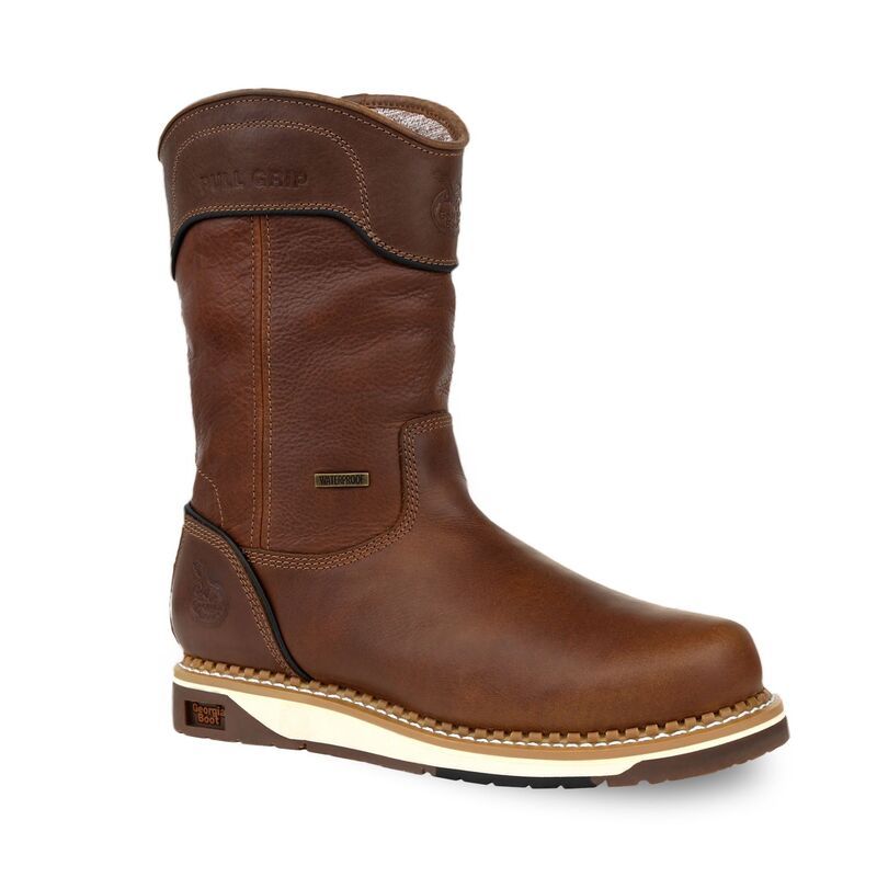 ジョージアブーツ メンズ シューズ ブーツ・レインブーツ Georgia Boots AMP LT Mens Wedge Waterproof Work Boots Brown ブラウン