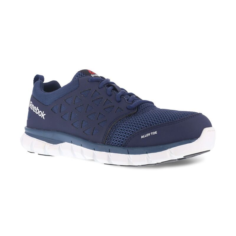 リーボック メンズ シューズ スニーカー Reebok Sublite Cushion Work Mens Alloy Toe Sneakers Navy ネイビー