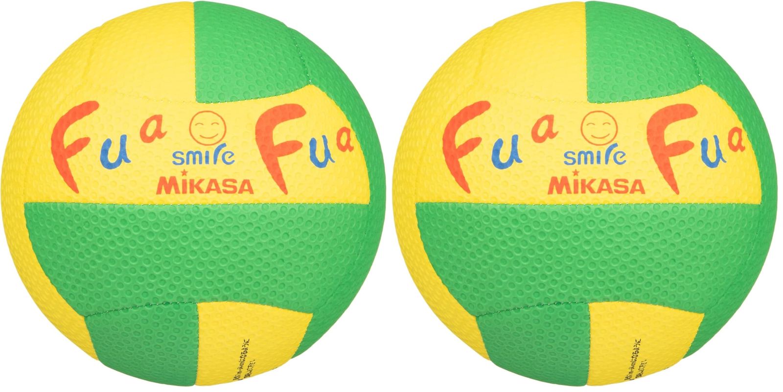 新品 ミカサ(MIKASA) ふぁふぁスマイル ドッジボール 2号 (幼児向け) 150ｇ 黄/グリーン FFD2‐YG (× 2)
