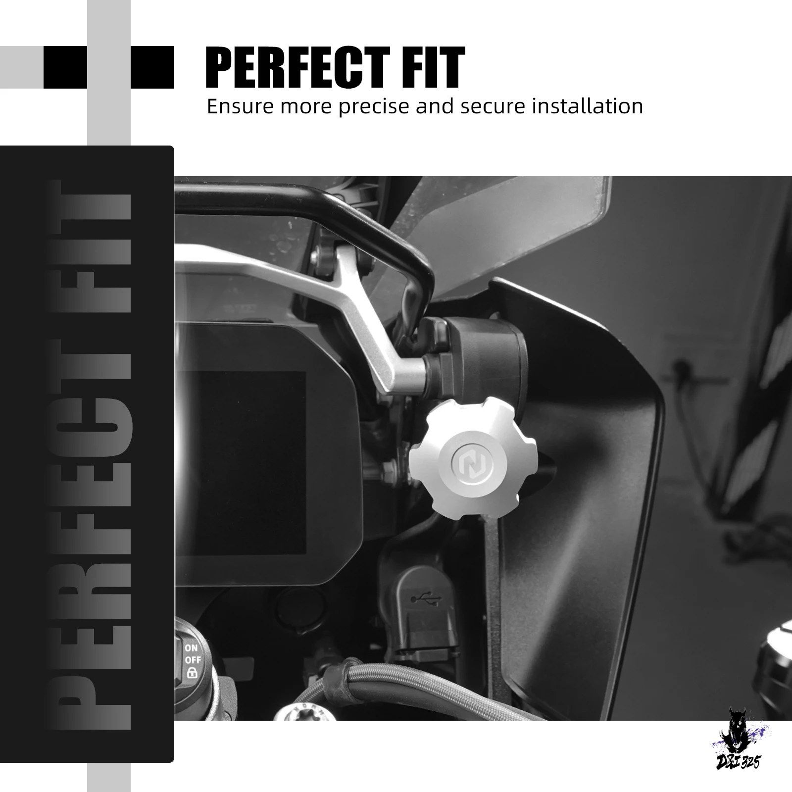 BMW R1250GS R1250GSA R1200GS R1200GSA 2013-2024 フロントガラス調整ホイール