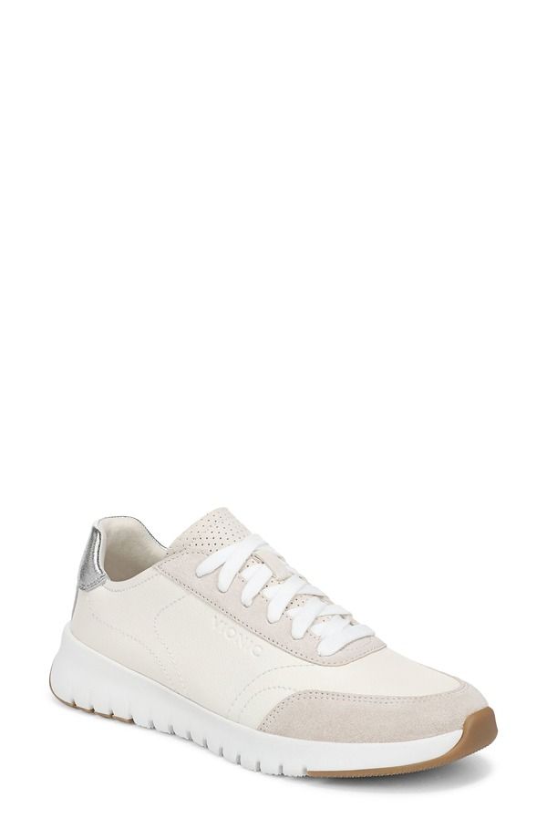 バイオニック レディース シューズ スニーカー Vionic Uptownubuck Sneaker Ivory Silver アイボリー