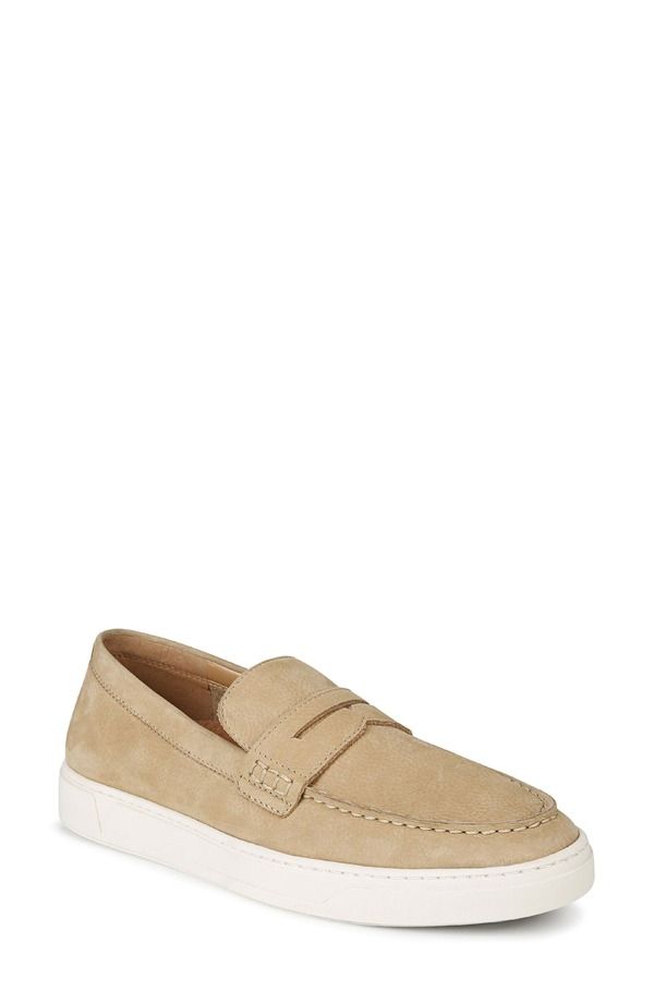 バイオニック メンズ シューズ スリッポン・ローファー Vionic Thompson Loafer Sand Nbck Leather サンド