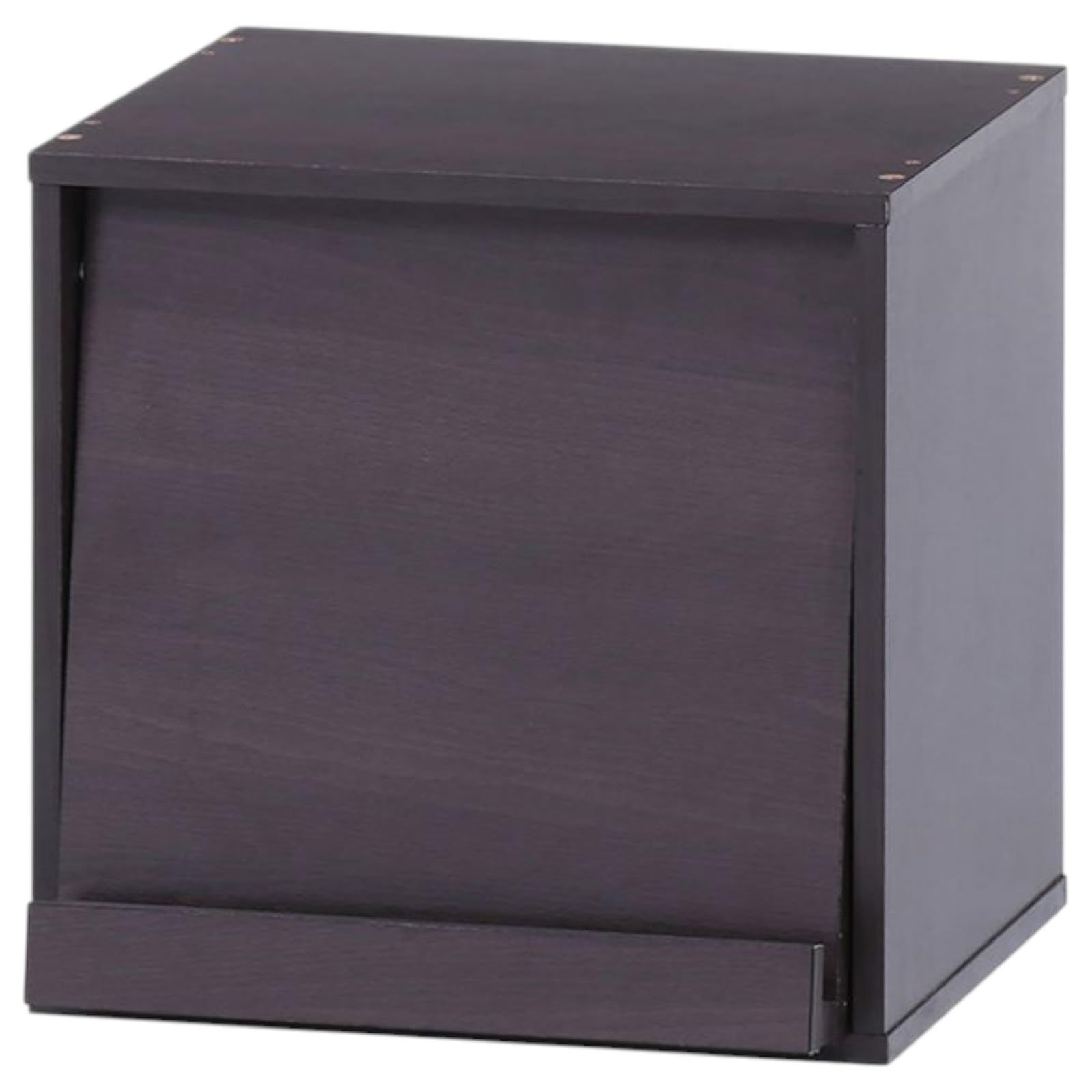 J-kitchens (1入) 収納 ボックス ケース カラーボックス フラップ扉 ブラウン 新生活 一人暮らし シンプル モダン