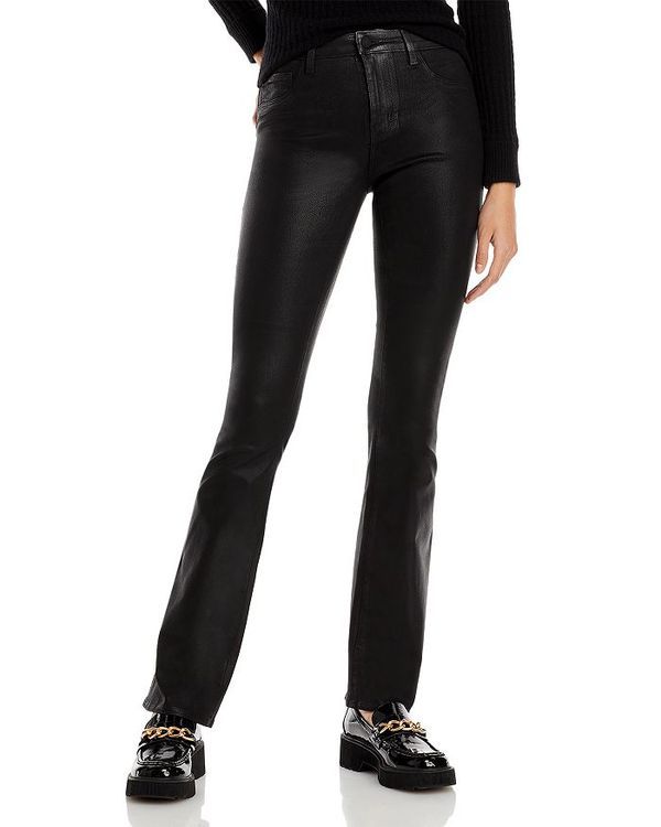 ラジャンス レディース ボトムス デニムパンツ ブーツカット コート ブーツ ジーンズ LAGENCE Selma High Rise Sleek Baby Bootcut Jeans in Noir