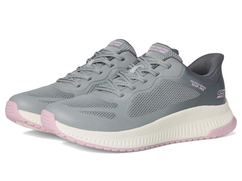 スケッチャーズ レディース シューズ スニーカー BOBS from SKECHERS Hands Free SlipIns Bobsquad 4 Staple Look GreyMulti グレー