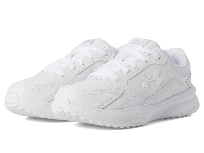 アンダーアーマー レディース シューズ スニーカー レザー Under Armour Edge Leather WhiteWhiteWhi ホワイト