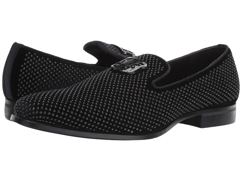 ステイシーアダムス メンズ シューズ スリッポン・ローファー Stacy Adamswagger Studded Ornament Loafer Black ブラック