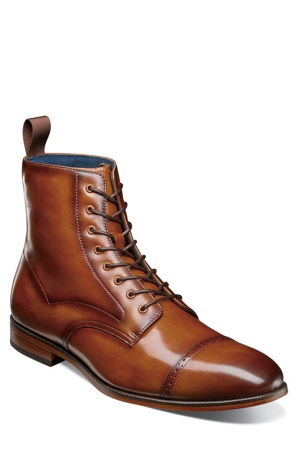 ステイシーアダムス メンズ シューズ ブーツ・レインブーツ キャップ Stacy Adams Henry Cap Toe Bootan タン