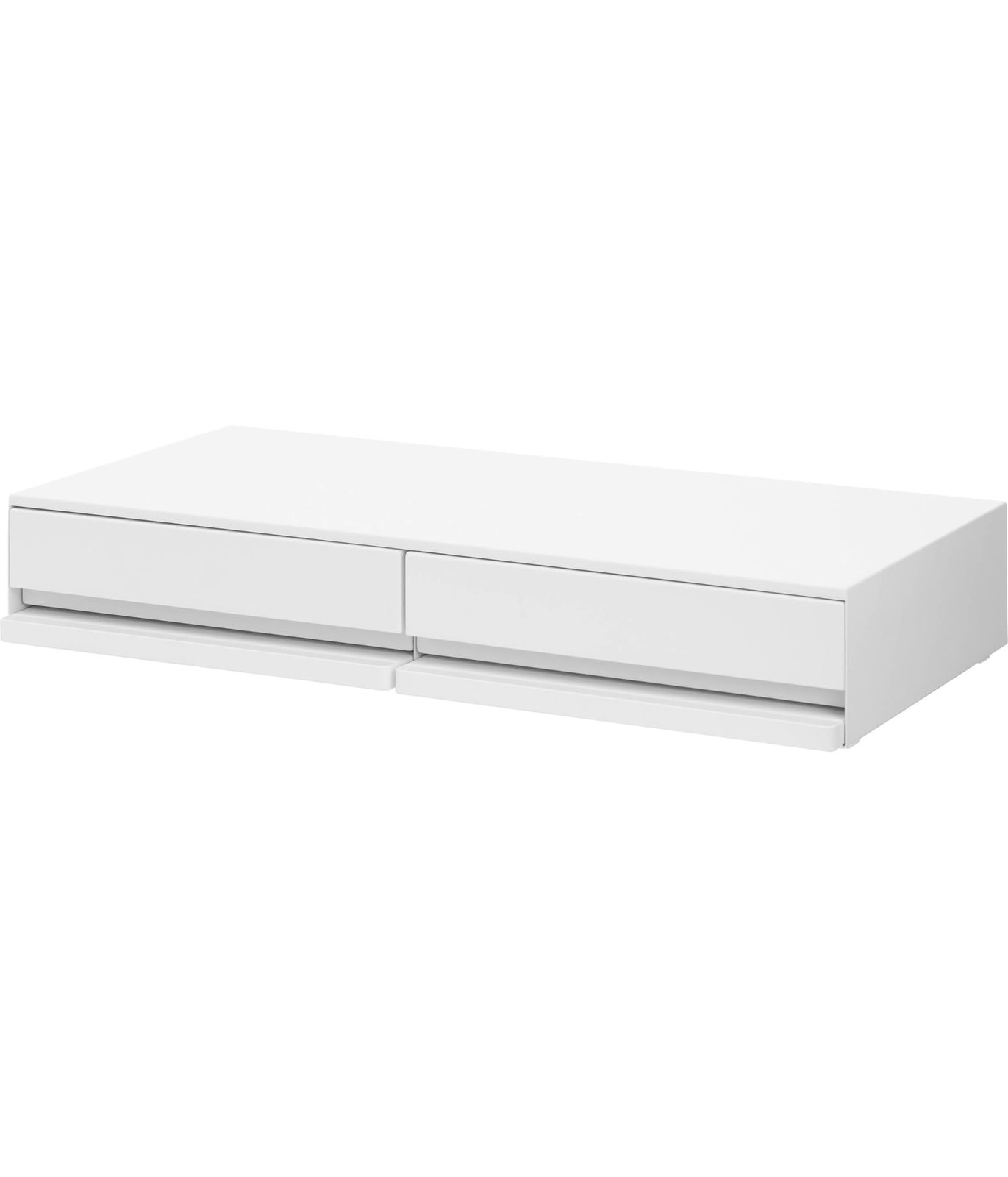 山崎実業(Yamazaki) 【完成品 ストッパーのみ要取付】 ツーウェイ キッチン 家電下 引き出し ＆ スライドテーブル W80 ホワイト W80×D39.3～64.3×H13.5cm タワー tower スライド棚付き ワイドサイズ ちょい置きできる 作