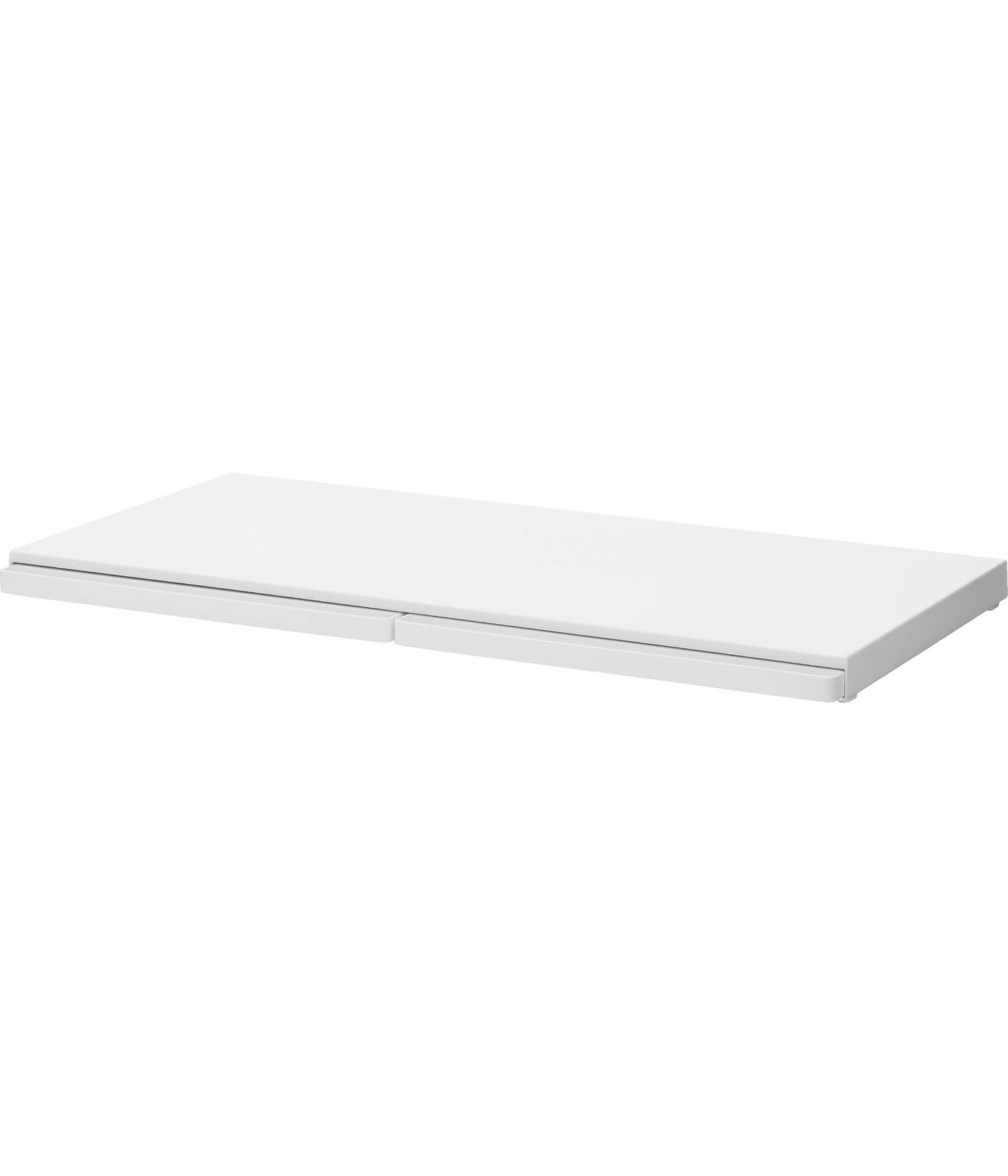 山崎実業(Yamazaki) 【完成品 ストッパーのみ要取付】 ???ッチン 家電下 スライドテーブル W80 ホワイト W80×D39.3～64.3×H4cm タワー tower スライド棚 ワイドサイズ ちょい置き 作業スペース 1684