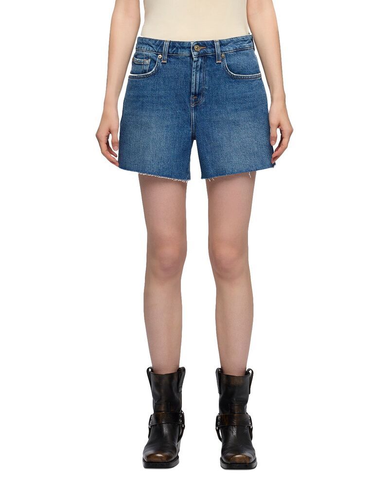 セブンフォーオールマンカインド レディース ボトムス ハーフパンツ・ショーツ ショートパンツ デニム 7 For All Mankind Monroe Long Denim Shorts in Exp