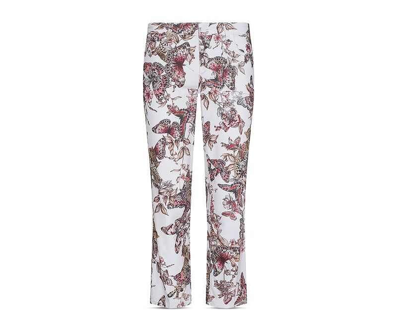 ラジャンス レディース ボトムス デニムパンツ ローライズ ジーンズ LAGENCE Blaine Low Rise Crop Stovepipe Jeans Garden Butterflies W