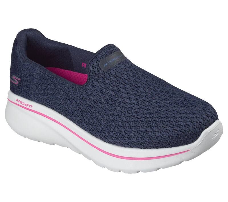 スケッチャーズ レディース シューズ スニーカー リラックスフィット Skechers Relaxed Fit GO WALK Arch Fit NJoy Gia Womensneakers Navy