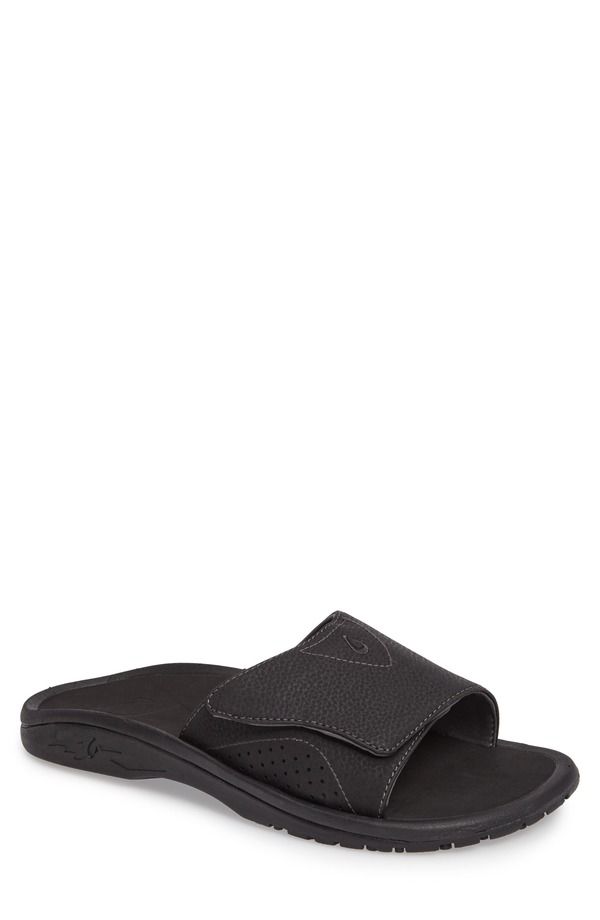 オルカイ メンズ シューズ サンダル OluKai Nalu Slide Sandal Black Black ブラック