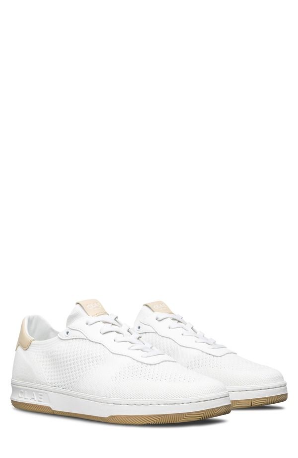 クラエ メンズ シューズ スニーカー CLAE Davis Perforated Low Top Sneaker White Wood Ash ホワイト