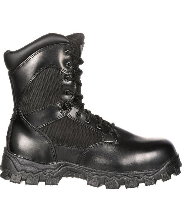 ロッキー メンズ シューズ ブーツ・レインブーツ ROCKY Mens Alpha Force Side Zip 400G Insulated Public Service Boot Black ブラ
