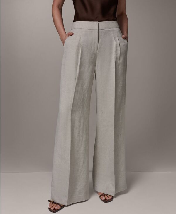 ダナ キャラン ニューヨーク レディース ボトムス カジュアルパンツ プチ Donna Karanew York Womens HighRise Pants Regular Petite Flax