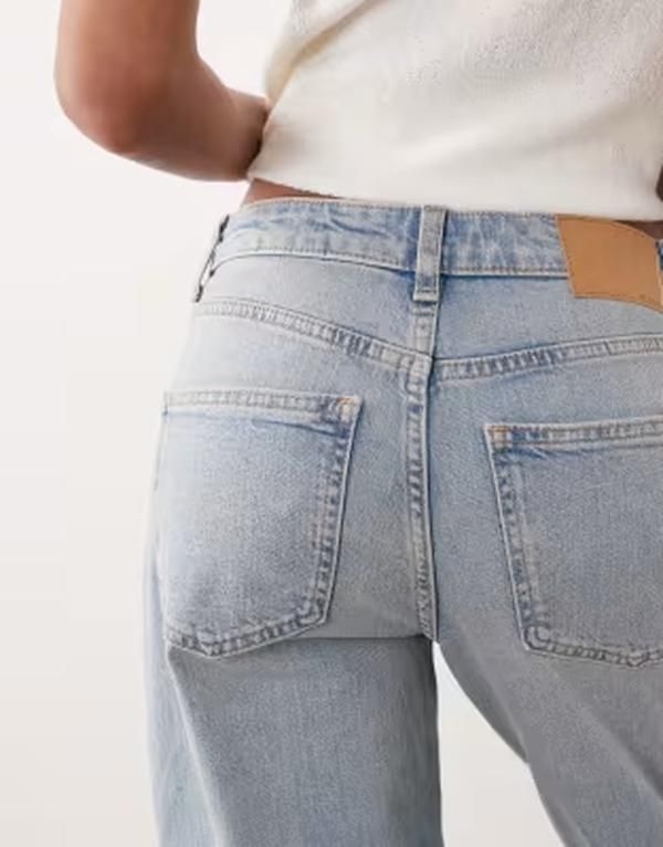 エイソス レディース ボトムス デニムパンツ ストレート ジーンズ ASOS DESIGN comfort stretch straight leg jeans in light wash with
